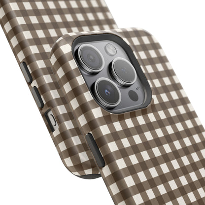 Brown Gingham Phone Case