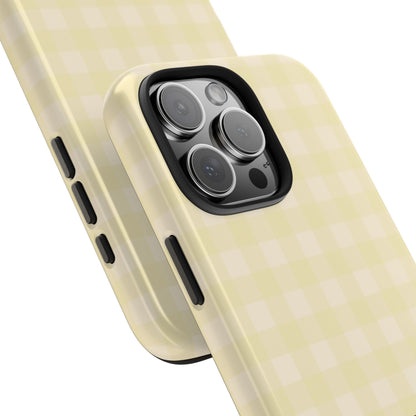 Customizable Yellow Gingham Phone Case