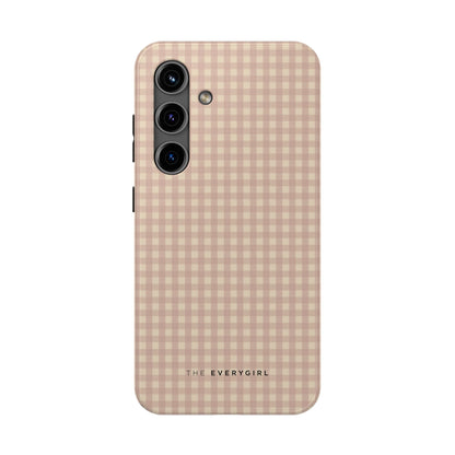 Neutral Blush Gingham IPhone Case