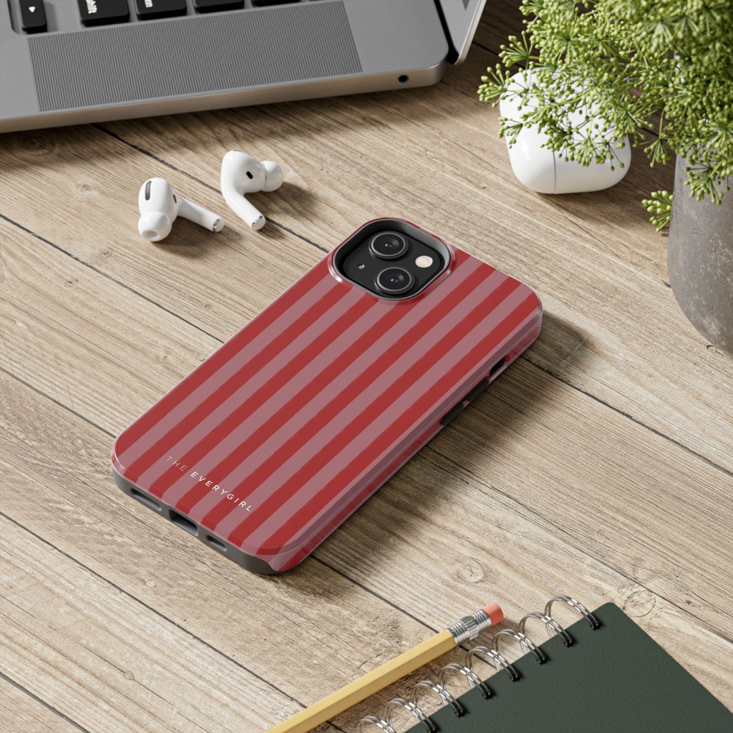 Red & Pink Stripes IPhone Case