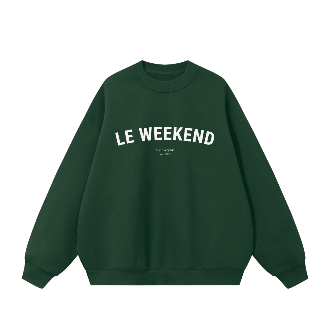 Le Weekend Green Crewneck