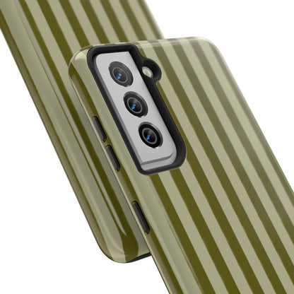 Tone on Tone Green Stripes IPhone Case