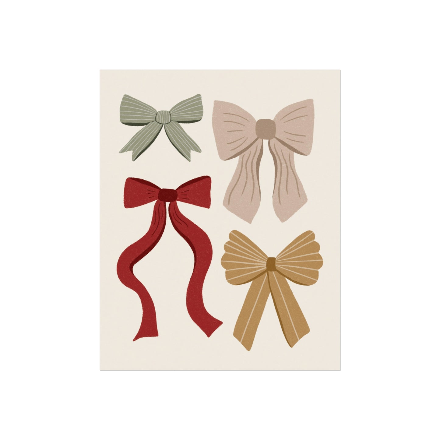 Holiday Bows Wall Art Print