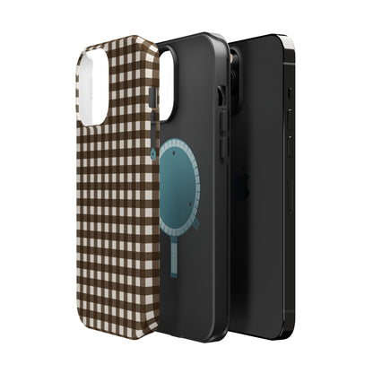 Brown Gingham Phone Case