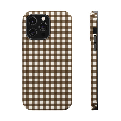 Brown Gingham Phone Case