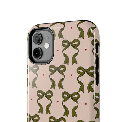 Pink & Green Bows IPhone Case