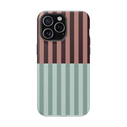 Burgundy and Blue Stripe Phone Case