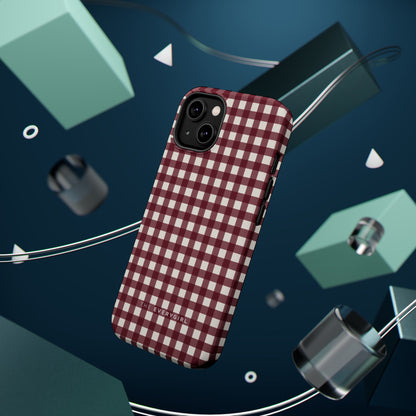 Burgundy Gingham Phone Case