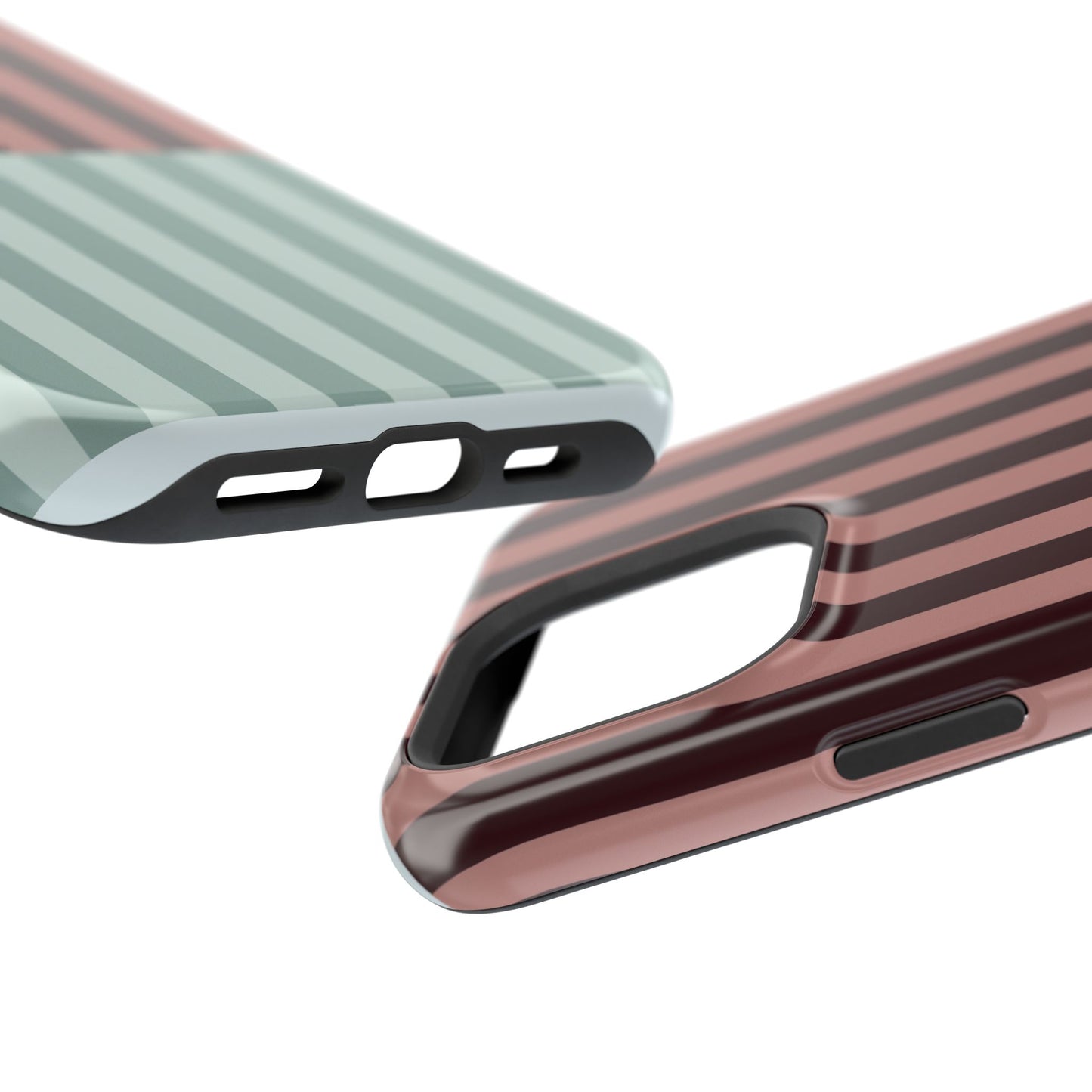 Burgundy and Blue Stripe Phone Case