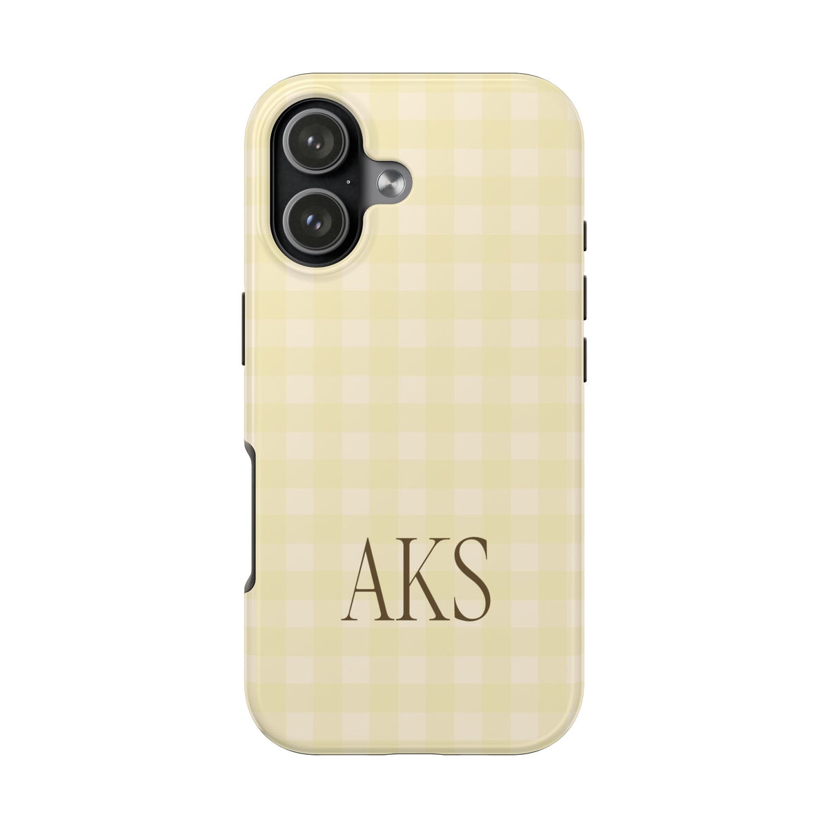 Customizable Yellow Gingham Phone Case