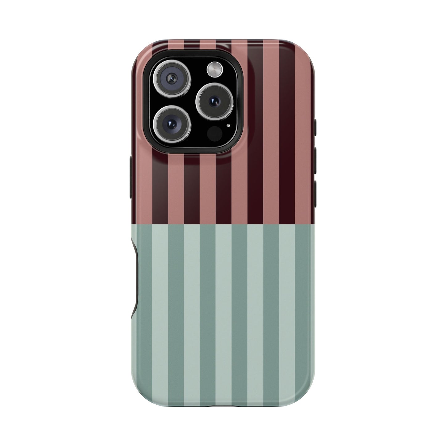 Burgundy and Blue Stripe Phone Case