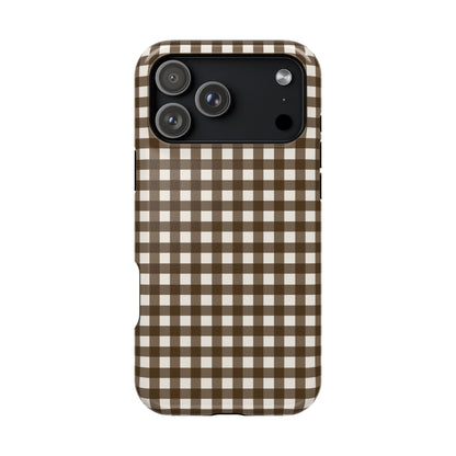 Brown Gingham Phone Case