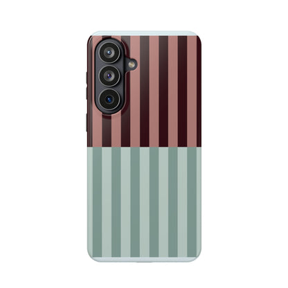Burgundy and Blue Stripe Phone Case