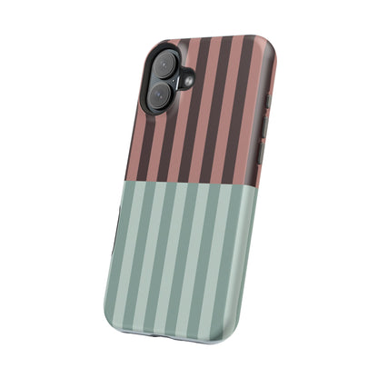 Burgundy and Blue Stripe Phone Case