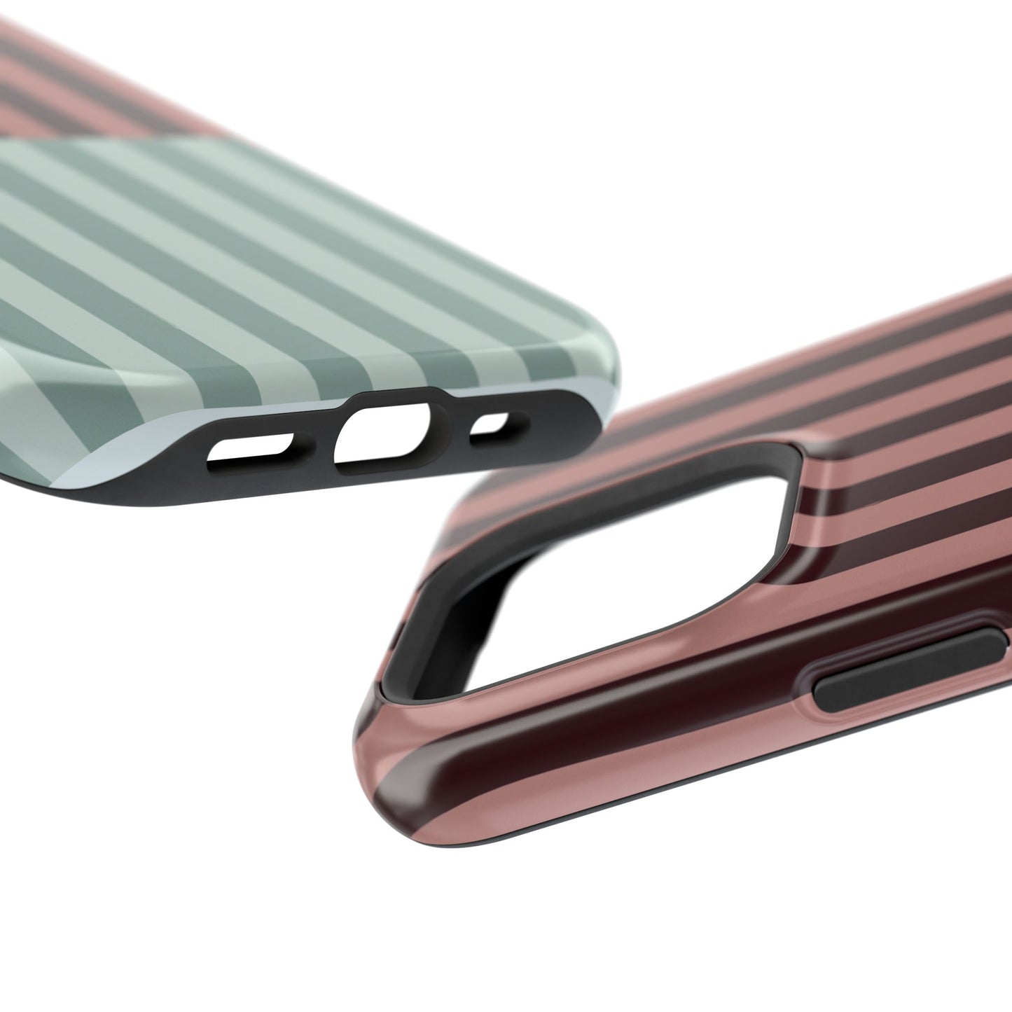 Burgundy and Blue Stripe Phone Case