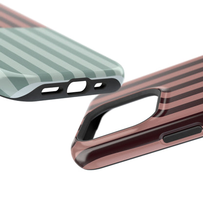 Burgundy and Blue Stripe Phone Case