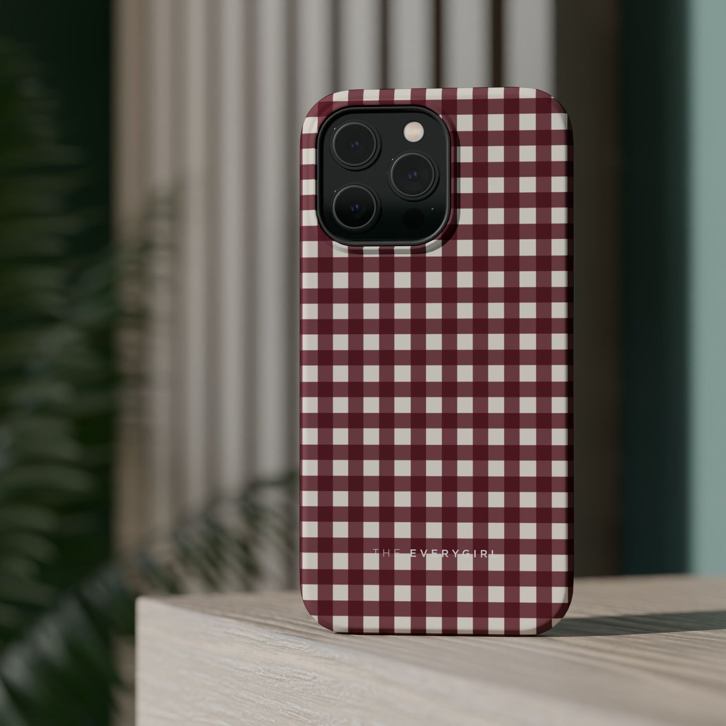 Burgundy Gingham Phone Case