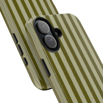 Tone on Tone Green Stripes IPhone Case