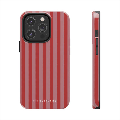 Red & Pink Stripes IPhone Case