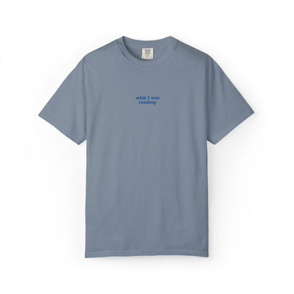 Wish I Was Reading Embroidered Tee