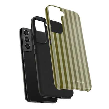 Tone on Tone Green Stripes IPhone Case