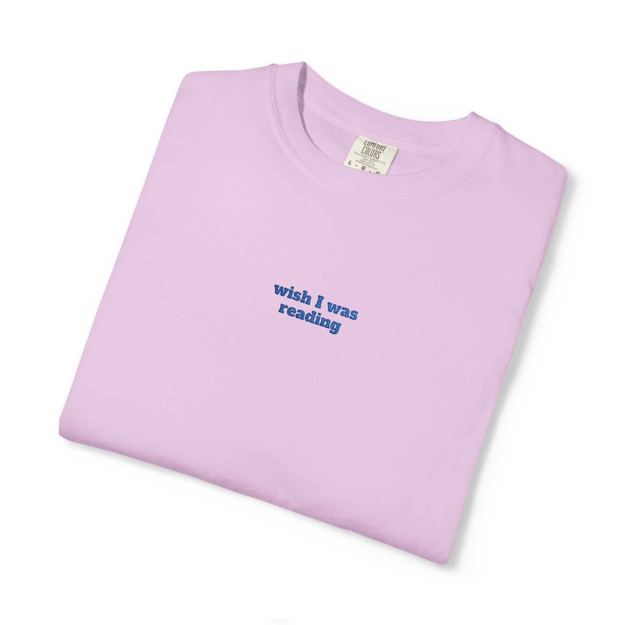 Wish I Was Reading Embroidered Tee