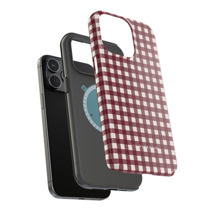 Burgundy Gingham Phone Case