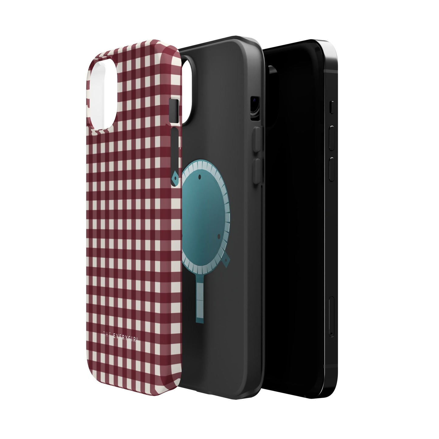 Burgundy Gingham Phone Case
