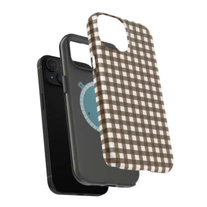 Brown Gingham Phone Case