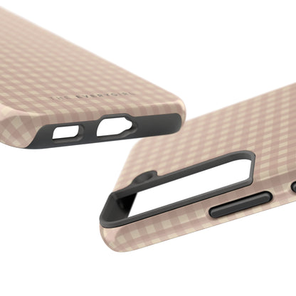 Neutral Blush Gingham IPhone Case