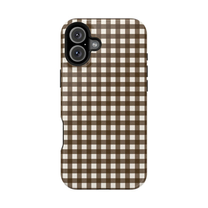 Brown Gingham Phone Case