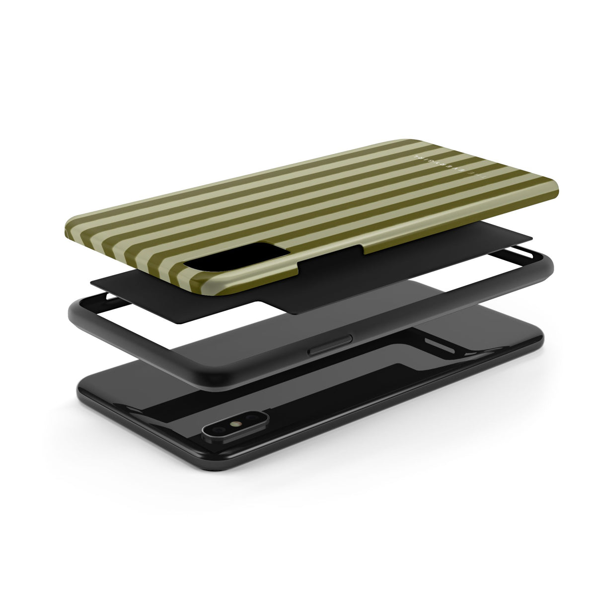 Tone on Tone Green Stripes IPhone Case