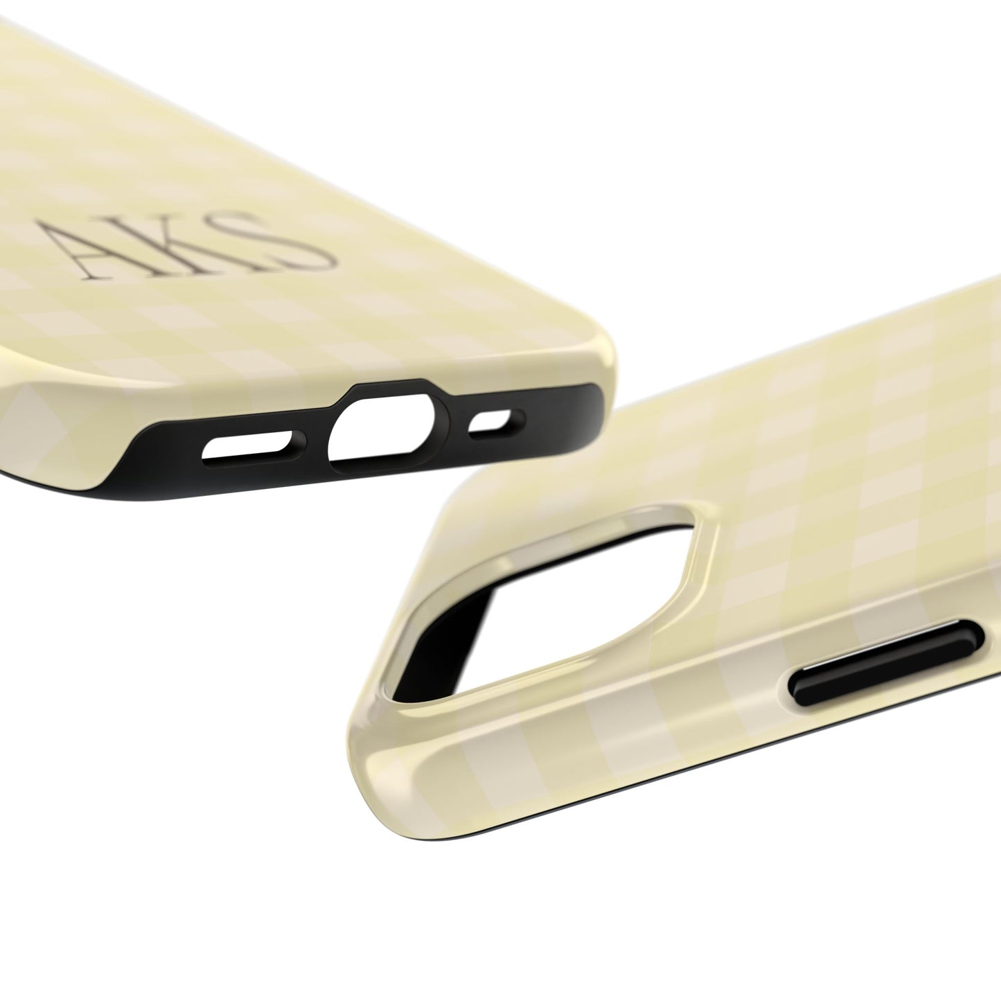 Customizable Yellow Gingham Phone Case