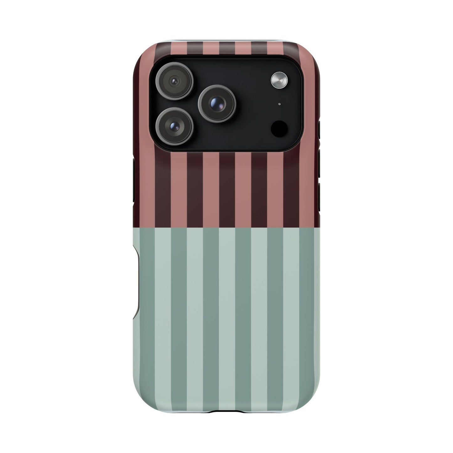 Burgundy and Blue Stripe Phone Case