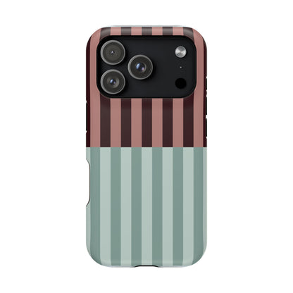 Burgundy and Blue Stripe Phone Case