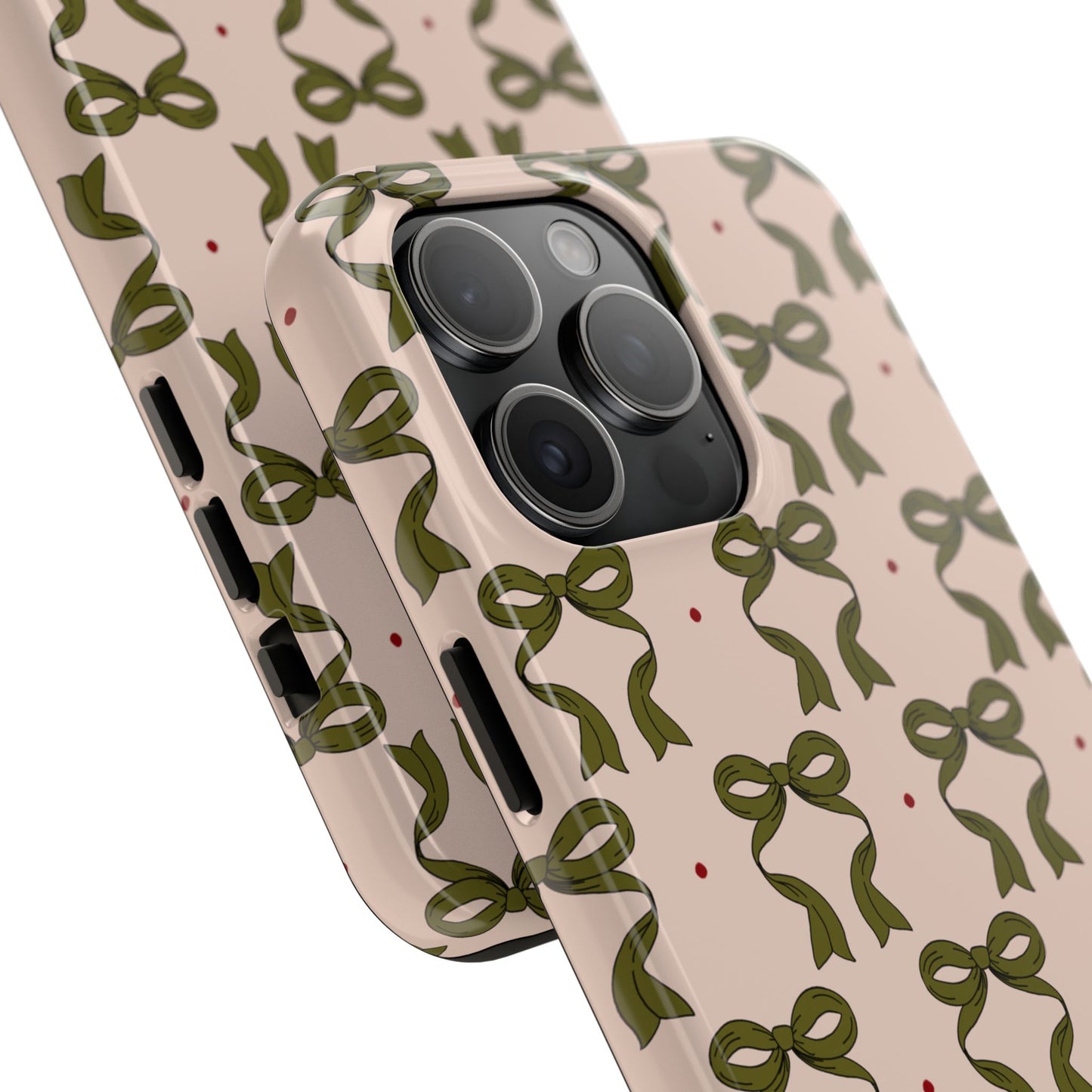 Pink & Green Bows IPhone Case