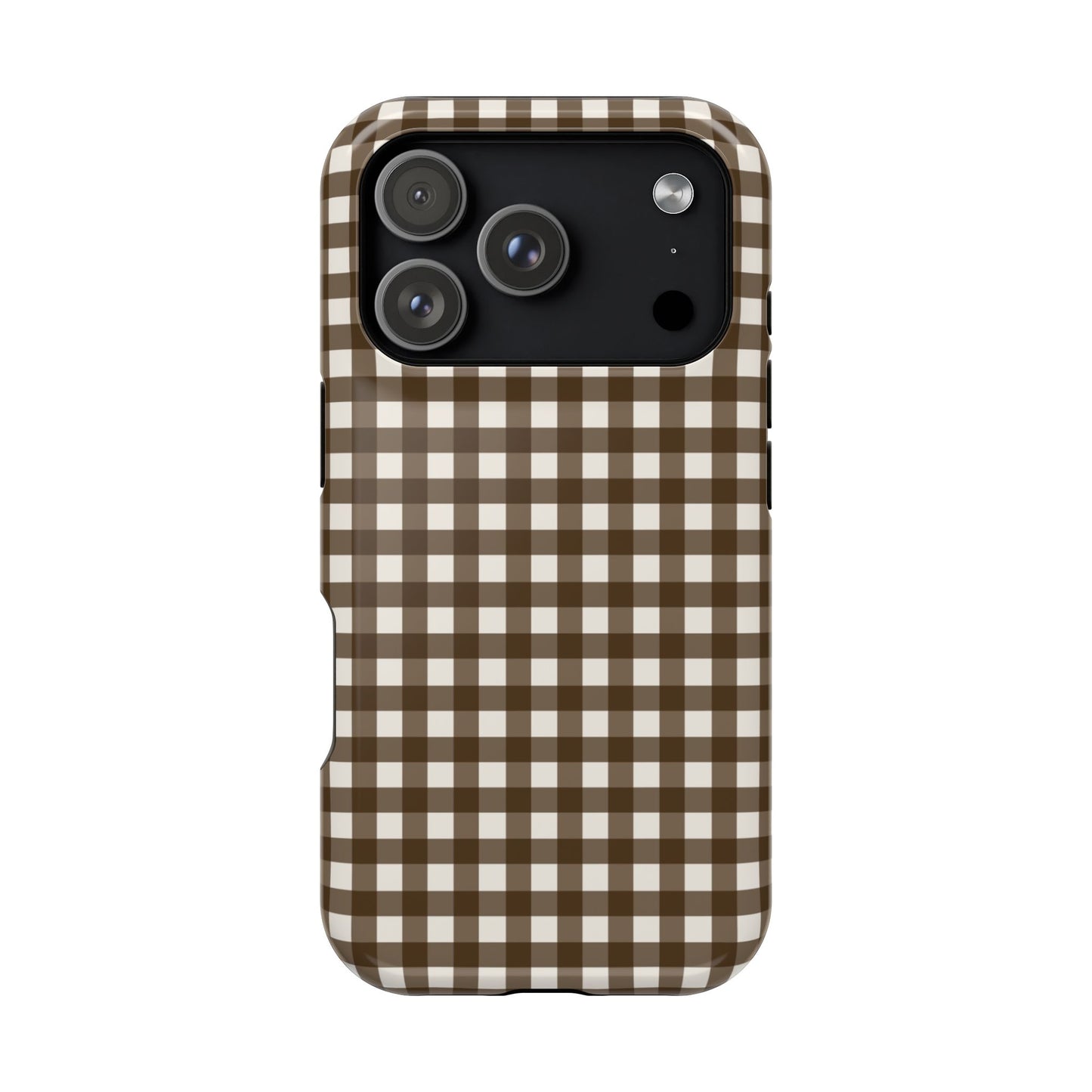 Brown Gingham Phone Case