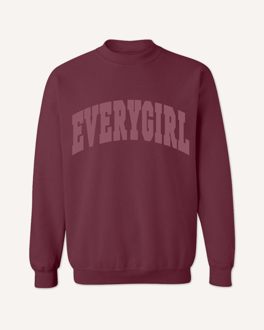 Everygirl Burgundy Crewneck Sweatshirt