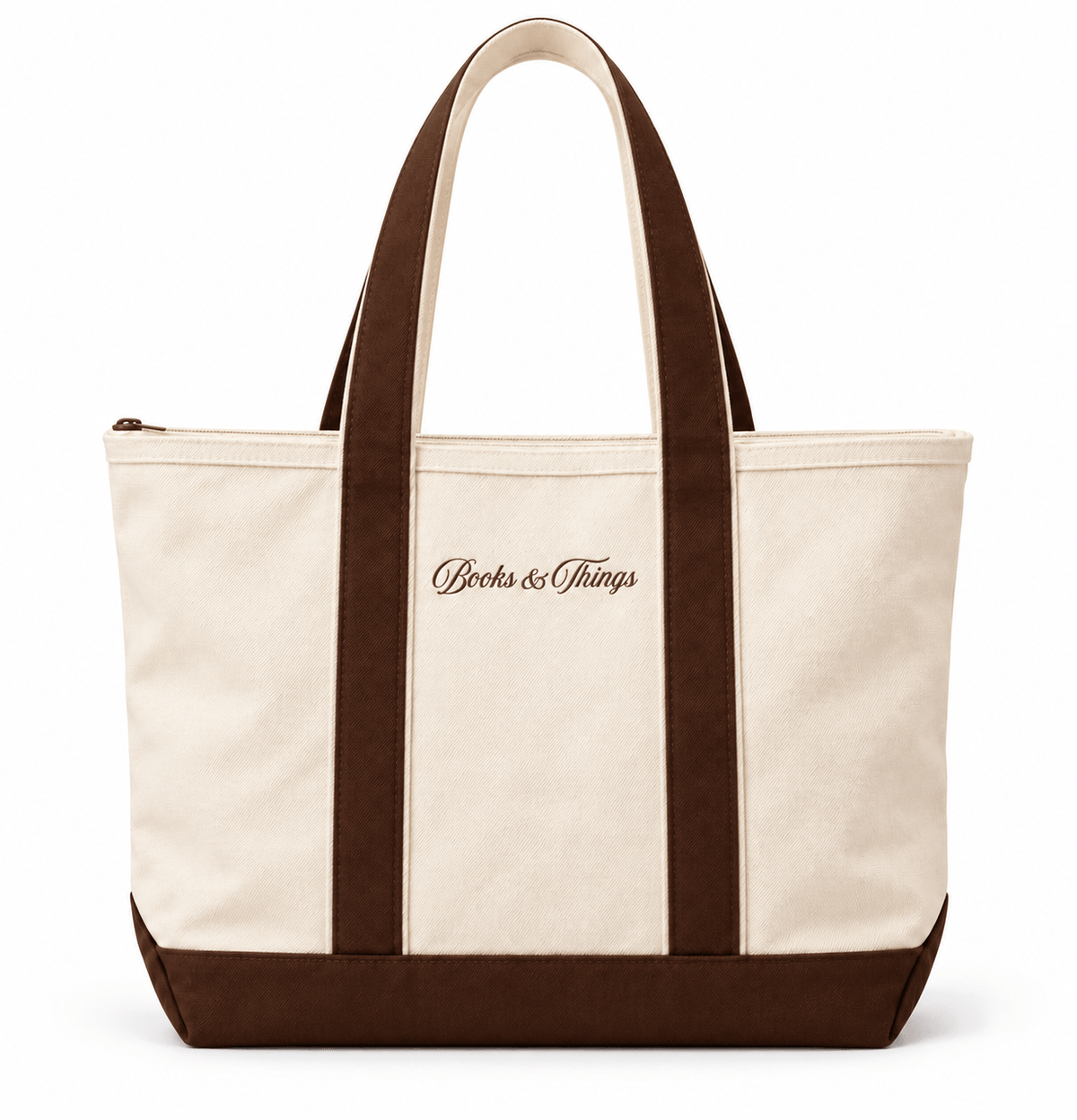 Books & Things Zippered Tote Bag