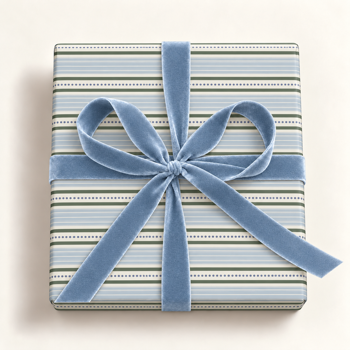 Blue & Green Stripe Wrapping Paper