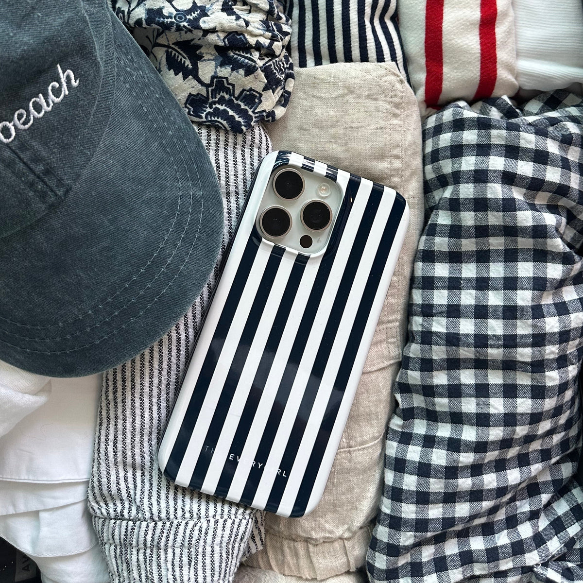 Navy Cabana Stripe Phone Case