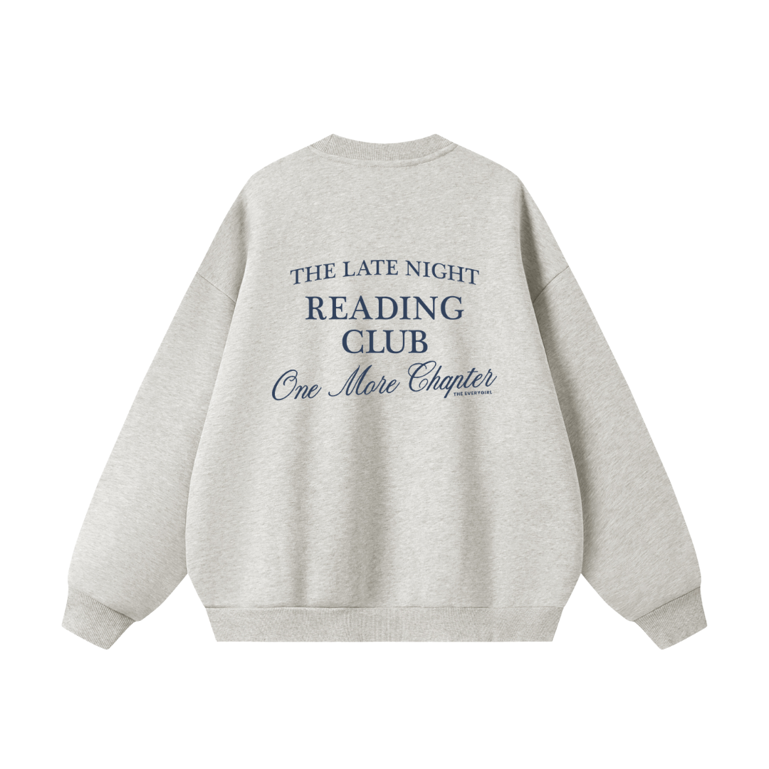 Late Night Reading Club Grey Sweatshirt