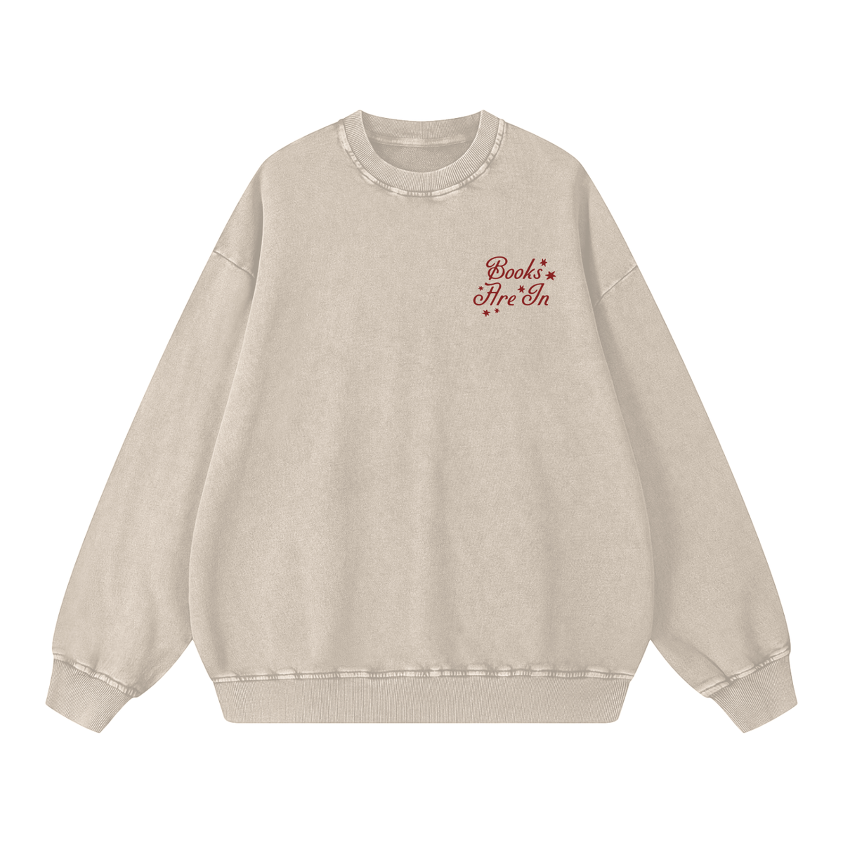 Beige Everyone Reads Oversized Sweatshirt