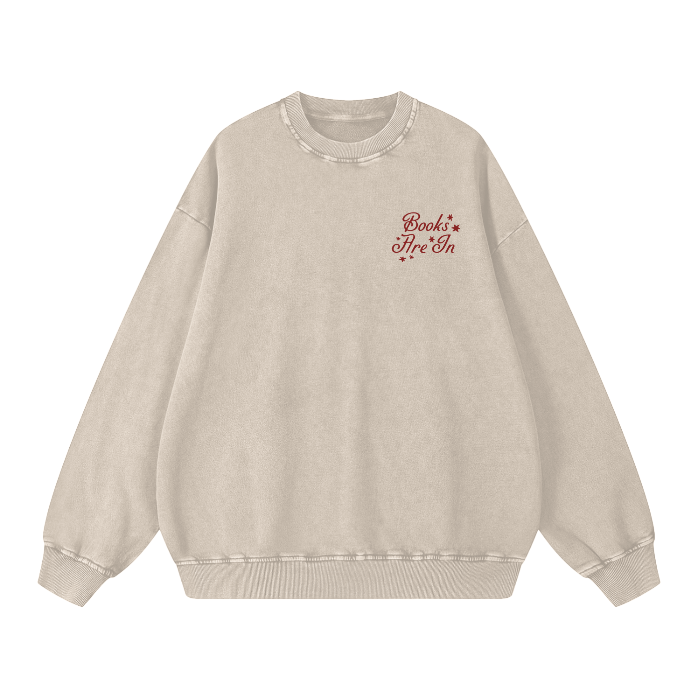 Beige Everyone Reads Oversized Sweatshirt