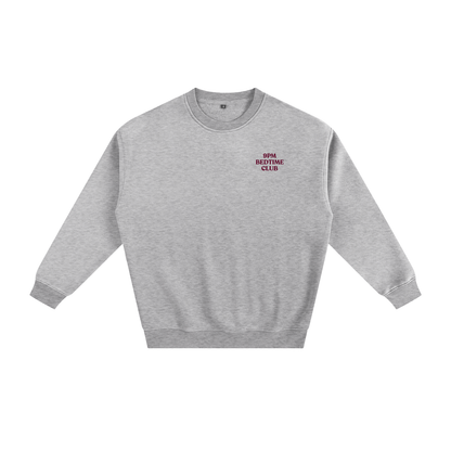 Bedtime Club Grey & Maroon Crewneck