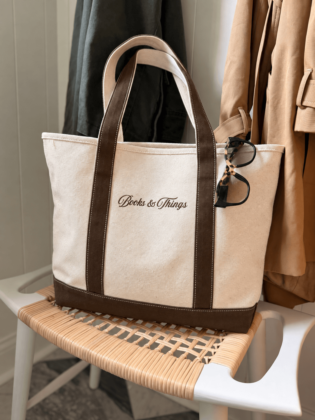 Books & Things Zippered Tote Bag