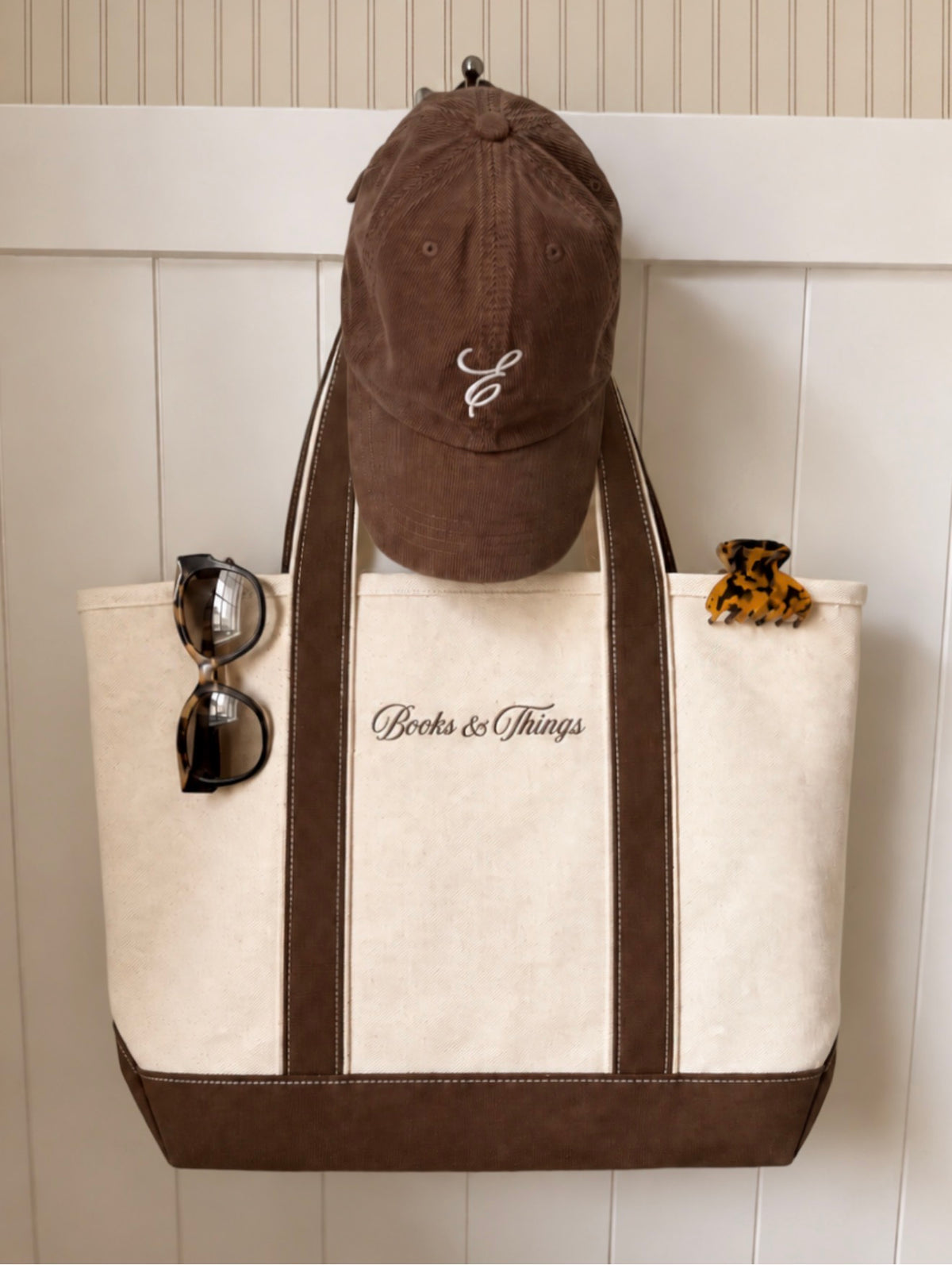 Books & Things Zippered Tote Bag