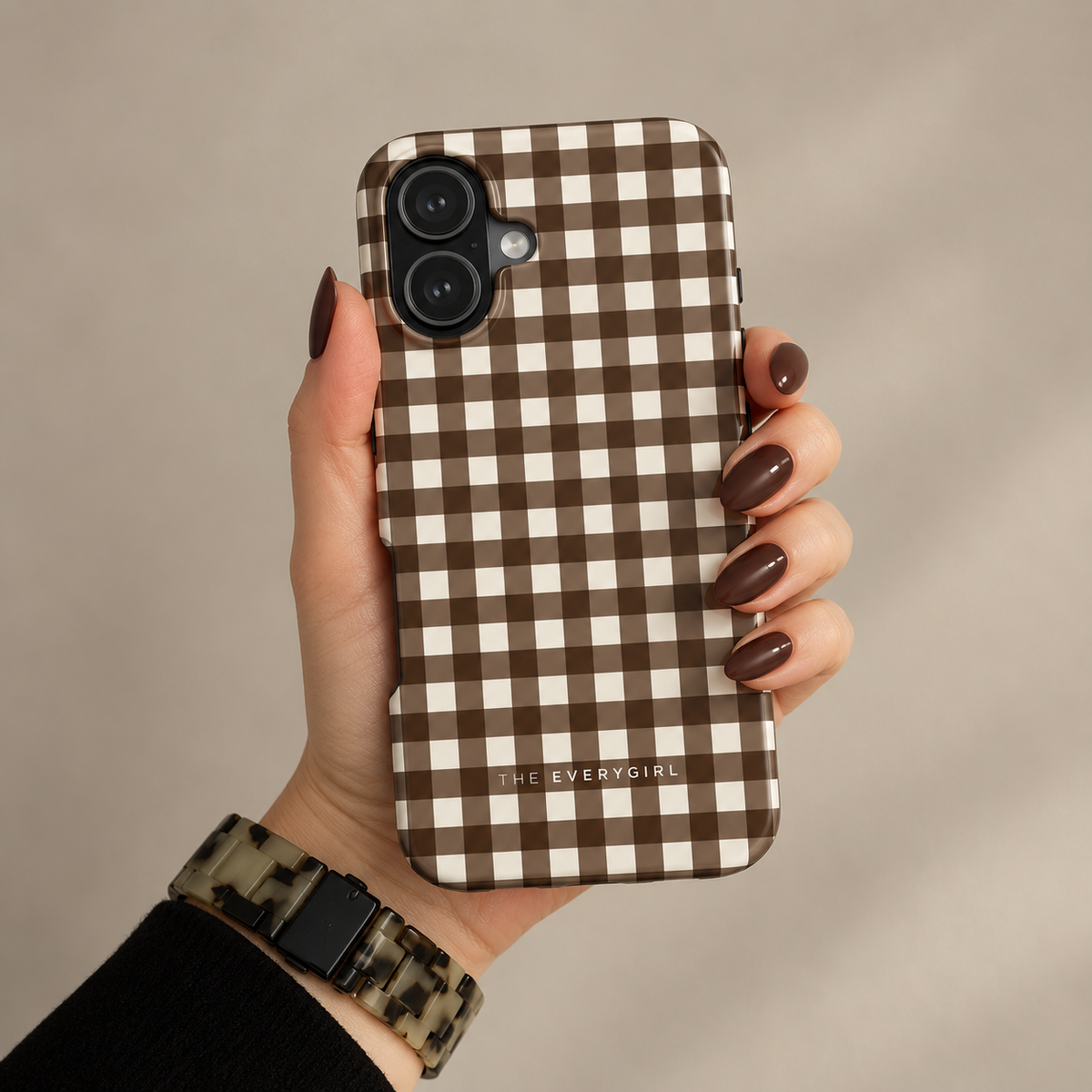 Brown Gingham Phone Case