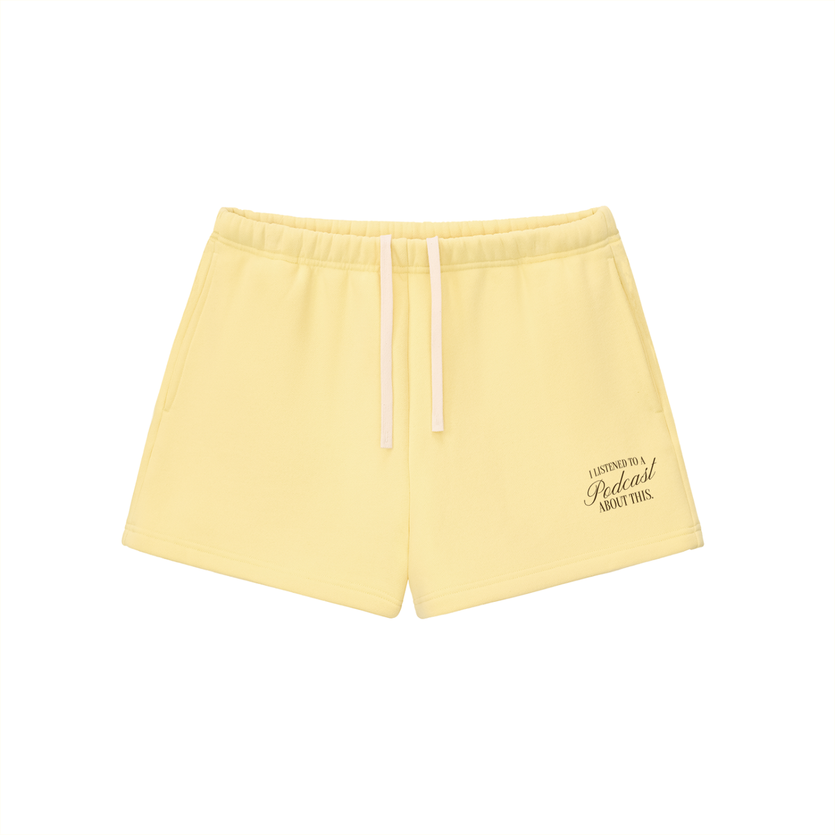 Podcast Fleece Drawstring Shorts