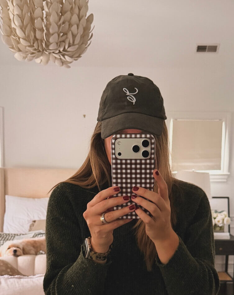 Burgundy Gingham Phone Case